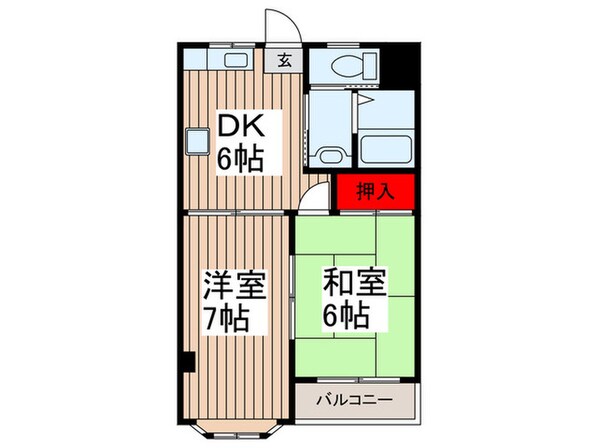 マンション河和瀬の物件間取画像